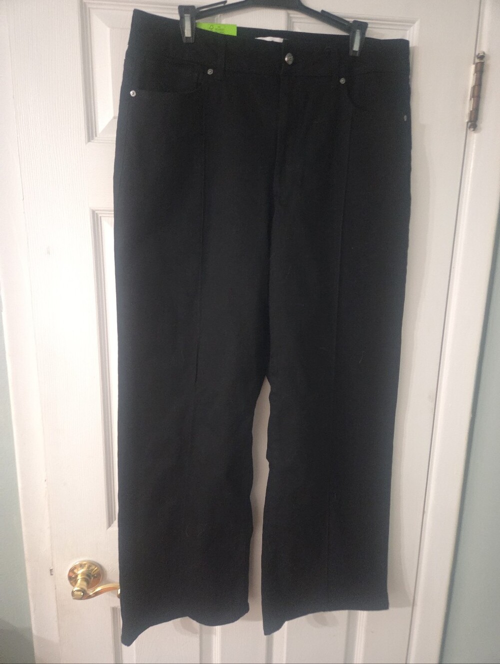 Sam Edelman Black Women's Pintuck Wide Leg Casual High-Rise Jeans. 14. NWT